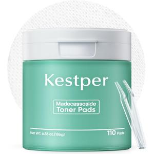Madecassoside Toner Pads | 110 Pad Calming Face Pads with Centella Asiatica to Soothe,Balance Skin Tone,Fades Blemishes & Spots | Daily Face Skincare (Green)