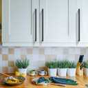 10 Pack 10''(256mm) Matte Black Cabinet Pulls Kitchen Stainless Steel Cabinet Handles Square Cabinet Hardware for Cupboard Drawer Pulls