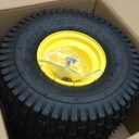 AR-PRO (2 Pack) 15 x 6.00-6" Tubeless Tire and Wheel Assembly, Replacement Riding Lawn Mower Front Tires, Compatible with John Deere Riding Mowers and Lawn Tractor, 3" Centered Hub and 3/4" Bushings