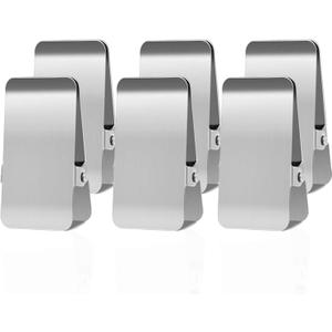 Stainless Steel Chip Clips,Long Heavy Duty Chip Clip for Record Text,DIY Clips for Office Kitchen School,for Paper/Food/Photo/File (6Pack),BURLIHOME