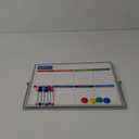 Weekly Dry Erase White Board, 16X12IN Magnetic Desktop Whiteboard Calendar with Stand, 8 Markers, 4 Magnets, 1 Eraser, Portable Double-Sided White Board Easel for Kids Memo to Do List Desk