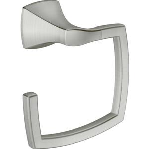 Moen Voss Collection Brushed Nickel Bathroom Hand Towel Ring, Wall Mounted Open Towel Ring, YB5186BN (11.61 x 2.83 x 6.81 inches)