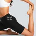 Holipick Womens High Waisted Swim Shorts 5"/7" Tummy Control Bottom (Black, S)