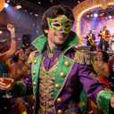 2 x Mega-L Mask for Mardi Gras Party, Accessories in Mardi Gras Festival, Mask Outfit for Women and Men, Perfect for Fat Tuesday Party Decorations, Carnival Parade Masks, Masquerade Party Favor