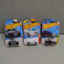 2024 Hot Wheels Gray Humvee HW First Response 4/10,  Hot Wheels Deora II Then and Now 4/10, White Die-Cast Car,  Hot Wheels Mega Brick & Motor Dark Blue 25/250 Experimotors 1/5, Pack of 3