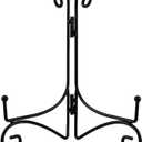 SVENJBB Black Iron Plate Stand, 6 Inch Plate Holder for Display, Small Metal Plate Display Stands for Cookbook, Picture Frame, Photo, Decorative Plates (6 Inch, 2 Pack)