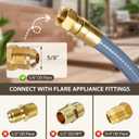 GASPRO 12 Feet 3/8" ID Natural Gas Hose, Low Pressure LPG Hose with Quick Connect, for Weber, Char-Broil, Pizza Oven, Patio Heater and More