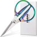 Jasni Stainless Steel Heavy Duty kitchen shears scissors for food meat poultry cooking cutting sharp Powerful strong professional All-Purpose pretty Color rainbow iridescent Titanium utility Office