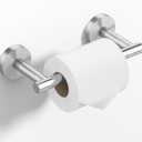 Brushed Nickel Toilet Paper Holder Wall Mount, Double Post Pivoting Toilet Paper Roll Holder, SS304 Stainless Steel Bathroom Toilet Tissue Holder