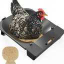 Roll Away Nesting Box for Chicken Coop with 3 Coconut Fiber Nesting Pads,Hen House Accessories,Black (Black)