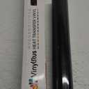 VinylRus Heat Transfer Vinyl-12 x 25ft Black Iron on Vinyl Roll for Shirts, HTV Vinyl for Silhouette Cameo, Easy to Cut & Weed