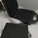 Belgian Waffle Maker with Removable Plates, Waflera Electrica, Large Waffle Iron, 3 in 1 Panini Grill Press Breakfast Sandwich Maker, Electric Griddle, Grilled Cheese Maker, Breakfast Station