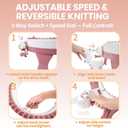 Electri Knitting Machine Adapter, Quick Knit Attachment Compatible with Sentro 22/40/48 Needles, Jamit, Loops & Threads  Adjustable Height, Speed Control, Reverse Knitting  Halloween & Xmas Knits