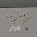 Inside Integrated Blind Curtain Rod Bracket Set, 0.8-2.3 Inch Wide Track, Drill-Free Installation& Tool-Free, Includes Guide and Magnetic Curtain Buckle White 3pcs 