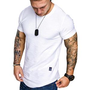 Fashion Mens T Shirt Muscle Gym Workout Athletic Shirt Cotton Tee Shirt Top (Large)