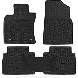 Oreal Car Floor Mats Custom Fit for Toyota Camry 8th 2018 2019 2020 2021 2022 2023 2024 Rubber Black Red Car Floor Liners Set All Weather Season Protection Heavy Duty Odorless