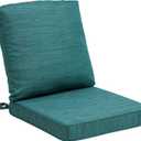 Crestlive Outdoor Deep Seat Cushions, 22 x 21, Waterproof, Fade-Resistant Patio Chair Replacement Cushion for Furniture, Sofa, Malachite