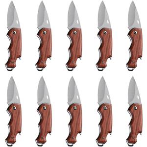 Pocket Knife, Folding Knife 10 Pack, Small EDC Knife, Unique Little Gift Father Mother Man Woman