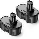 18V 4500mAh DC9096 DC9098 Replacement Battery Compatible with Dewalt 18 Volt XPR Battery Cordless Power Tools, 2 Pack (Black)