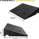 Curb Ramp 5 inch Rise Curb Ramps for Sidewalks Rubber 2 Pcs Driveway Ramps for Low Cars Curb Ramps for Driveway,Shed,Wheelchair 7000lbs Powersport Loading