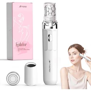 Facial Hair Remover for Women, 2-in-1 Smooth Glide Painless Electric Epilator with LED Light, USB Rechargeable Portable Lady Shaver for Face Lip Chin Leg Arms Bikini