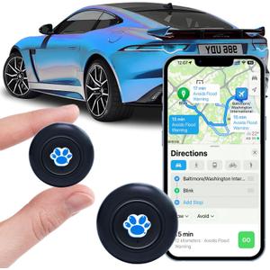 Mini GPS Tracker for Vehicles,Tracker Device for Vehicles No Subscription No Monthly Fee Portable Real-Time Tracking GPS Tracker for Car Kids Dogs Trucks Magnetic GPS Tracking Device
