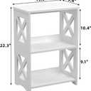 Side Table, Narrow End Table with Storage Shelf, Minimalist Bedside Tables Nightstand, Small Bookshelf Bookcase, Bathroom Shelves, Display Rack for Bedroom, Living Room, Office, White.