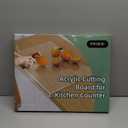 Acrylic Cutting Board with Counter Lip | 60% Thicker & Durable | BPAFree & FoodSafe Kitchen Tool | Perfect for Protecting Countertops | Versatile & Easy to Clean | Ideal for Home & Professional Use