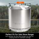 15 Inch Stainless Steel Fire Pit Lid for Solo Stove Ranger