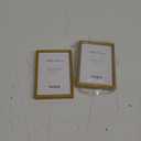 3.5x5 Picture Frame Matte Gold Modern Simple Thin Aluminum Metal Photo Frame with HD Real Glass, Display for Tabletop and Wall Collage. (2 Pack) (3.5x5, Gold)