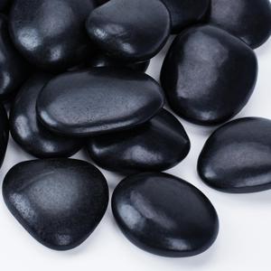 40lbs Black Rocks for Landscaping, 2-3Inch River Rocks for Planters