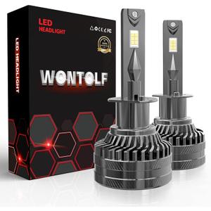 H1 Bulbs, Ultra Bright H1 Light Bilbs, Plug-N-Play Installation, 6500K Pure White, IP68 Waterproof, Pack of 2