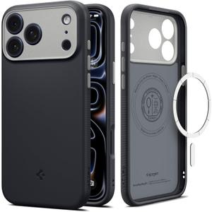 Spigen for iPhone 17 Pro Case, Nano Pop MagFit [TPU Covered Camera Control] [Compatible with MagSafe] - Black Sesame