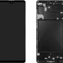 Screen Replacement LCD Display Touch Digitizer Assembly with Frame for Samsung Galaxy A71 SM-A715 A715F A715FD 6.7" (Black with Frame)