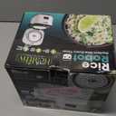 Rice Robot Personal Rice Cooker, PFAS-free, Nonstick. 1 Quart Capacity, with Stainless Steel Steamer Tray, Measuring Cups, Recipe Book with 60 Recipes, and Serving Spoon, As Seen On TV