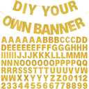 DIY Banner Kit with Letters Glitter Banner Letters Customizable Birthday Banners Graduation Banner Custom Party Hanging Banner for Graduation Wedding Party Baby Shower Decoration(Gold)