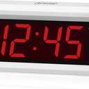 Alarm Clock, Digital Clock, Auto Night-Mode, 3-Level Led Brightness, Battery Powered, 12/ 24Hr, 1.2'' Red Digits Display, Simple Alarm Clock for Kids Adults Girls Boys, Easy to Set, Easy to Read