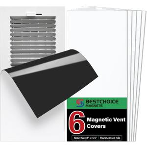 6 Pack Magnetic Vent Covers, Strong Vent Covers 8x15.5inch High Strength Magnetic Vent Cover for Floor Wall and Ceiling Registers Home HVAC and AC Vents