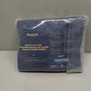 DONREN Dark Blue Window Scarf for Home Decor -Luxury Look Sheer Scarf 52 inches Wide by 144 inches Long,Navy Blue