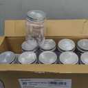 novelinks 16 Ounce Clear Plastic Jars Containers With Screw On Lids - Refillable Round Empty Plastic Slime Storage Containers for Kitchen & Household Storage - BPA Free (20 Pack) (Silver)