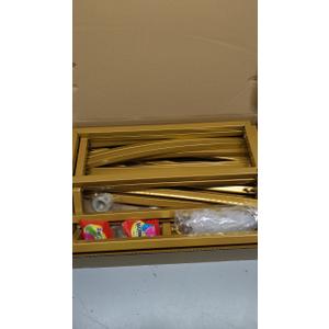 Fomcet 8FT Gold Round Backdrop Stand Circle Balloon Arch Frame Large Metal Wedding Arch for Anniversary Birthday Party Valentine Ceremony Wedding Decorations Thickened Square Tubes