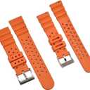 FKM Rubber Watch Bands Ventilated Quick Release Universal Sporty Diving Soft Durable Fluororubber Watch Strap 18mm 20mm 22mm 24mm FKM Rubber Replacement Band Strap Men Women