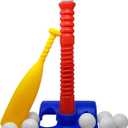 Fun Kids T-Ball Set/Tee Ball - Toddlers and Kids Adjustable Batting Tee Game W/ 10 Balls. Develops and Improves Baseball, Softball, Skills - Sports Toy for Boys and Girls, Children All Ages