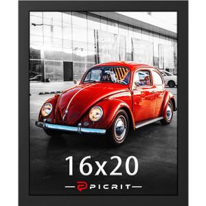 Picrit 16x20 Picture Frame, Photo Frame for Wall Mounting Display, Black