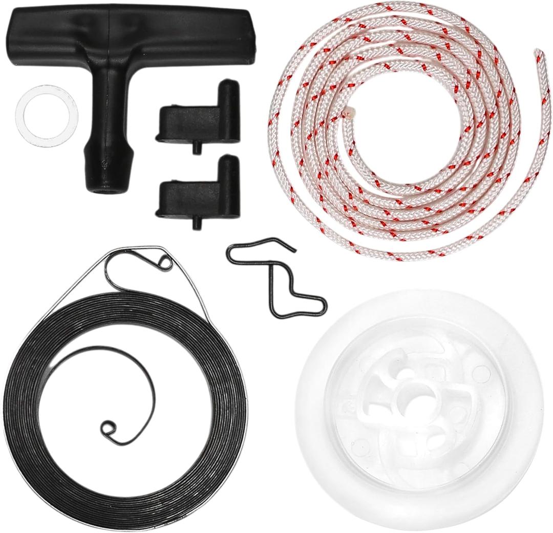 Recoil Rewind Pull Starter Repair Kit Replacement for Stihl 034 036 044 046 MS340 MS360 MS440 MS460 Chainsaw Replaces 1128 195 0400 Including Rewind Spring Pulley Rotor Pull Cord Pawl Handle