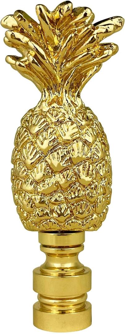 Royal Designs, Inc. Trendy Resort Pineapple 2.75" Lamp Finial (Polished Brass)