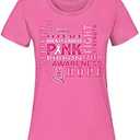 Support Breast Cancer Awareness Women's T-Shirt Faith Fight Hope Tee, XXL