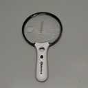 Large Magnifying Glass with Light, Magnifier Handheld Illuminated Lighted Magnifier with 3 LED Lights 1 UV Light Storage Bag Clean Cloth for Seniors Reading Inspection (Black)