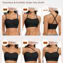 LetsJoli Push Up Strapless Bras for Women Supportive Bandeau Bra Non Slip Wireless No Underwire Padded Tube Bra (S)