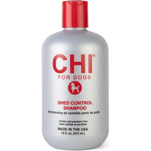 CHI for Dogs Shed Control Shampoo - Anti-Shedding Dog Wash for Excess Fur and Loose Hair - Gentle Formula for All Coat Types - Sulfate and Paraben Free - pH Balanced - Made in USA, 16 Fl Oz